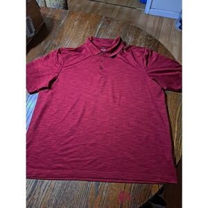 XXL Cool 18 Pro Red Space Dye Short Sleeve Pullover Polo Casual Golf Shirt